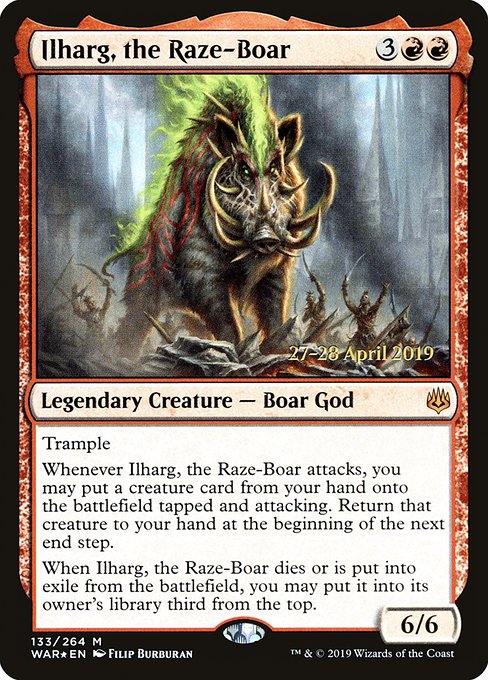 Ilharg, the Raze-Boar (133s) (Foil) - War of the Spark Promos