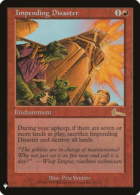 Impending Disaster (ULG-82) - The List