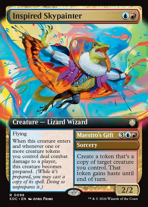 Inspired Skypainter // Maestro's Gift (96) - EXTENDED ART - Secrets of Strixhaven Commander