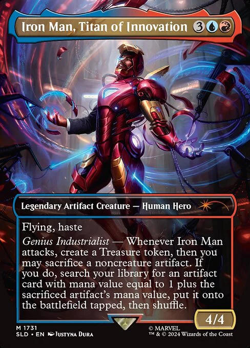 Iron Man, Titan of Innovation (1731) - BORDERLESS - FULL ART - Secret Lair Drop