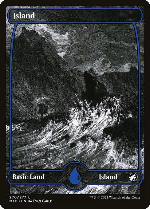 Island (270) - SHOWCASE - FULL ART (Foil) - Innistrad: Midnight Hunt