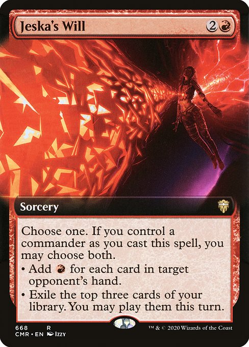 Jeska's Will (668) - EXTENDED ART (Foil) - Commander Legends