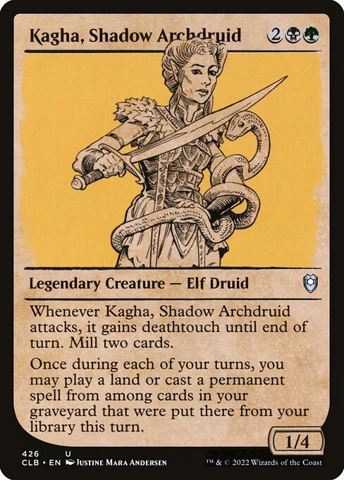 Kagha, Shadow Archdruid (426) - SHOWCASE (Foil) - Commander Legends: Battle for Baldur's Gate
