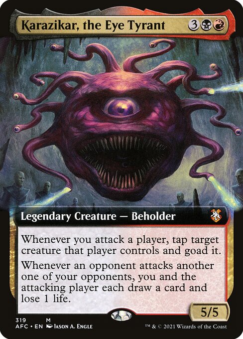 Karazikar, the Eye Tyrant (319) - EXTENDED ART - Forgotten Realms Commander