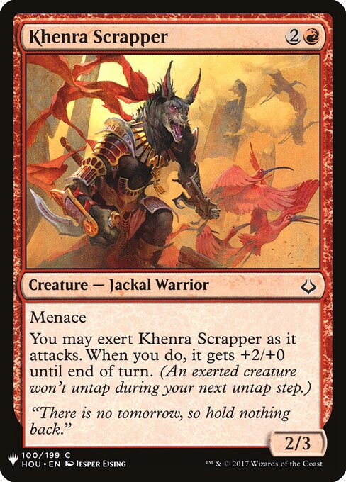 Khenra Scrapper (HOU-100) - The List