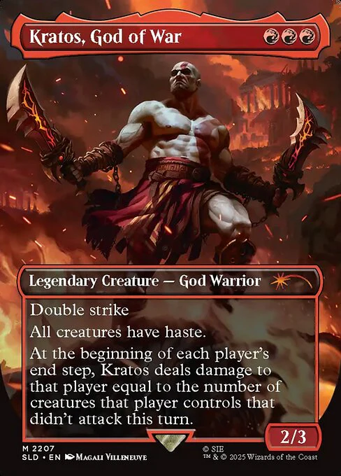 Kratos, God of War (2207) - BORDERLESS - FULL ART - Secret Lair Drop