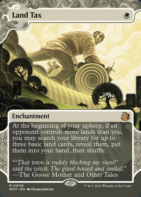 Land Tax (9) - BORDERLESS (Foil) - Wilds of Eldraine: Enchanting Tales
