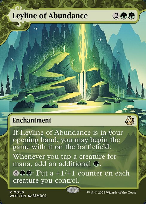Leyline of Abundance (56) - BORDERLESS - Wilds of Eldraine: Enchanting Tales