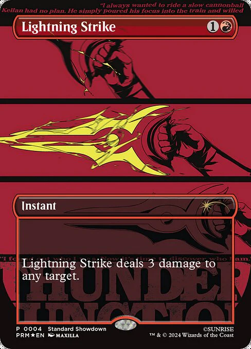 Lightning Strike (4) - BORDERLESS - FULL ART (Foil) - Cowboy Bebop