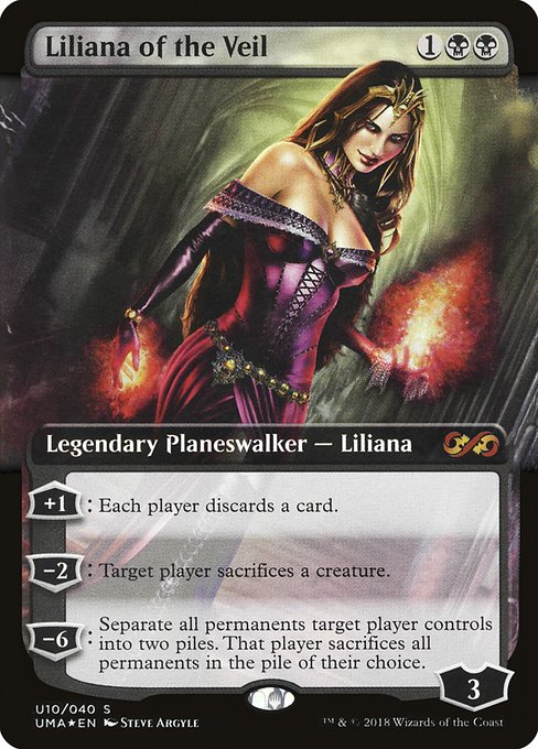 Liliana of the Veil (U10) - EXTENDED ART (Foil) - Ultimate Box Topper