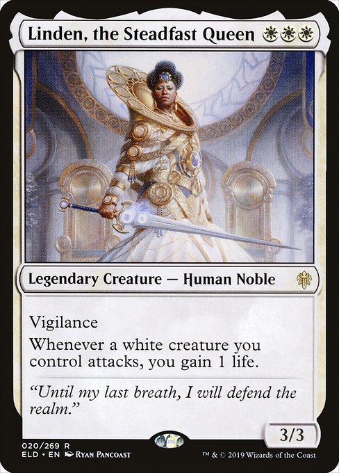 Linden, the Steadfast Queen (20) (Foil) - Throne of Eldraine