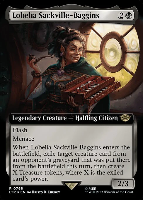 Lobelia Sackville-Baggins (768) - EXTENDED ART (Foil) - The Lord of the Rings: Tales of Middle-earth