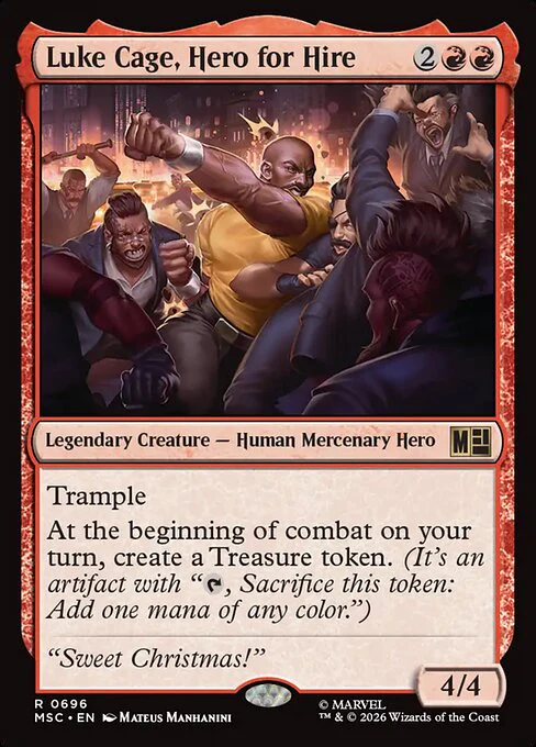 Luke Cage, Hero for Hire (696) (Foil) - Marvel Super Heroes Commander