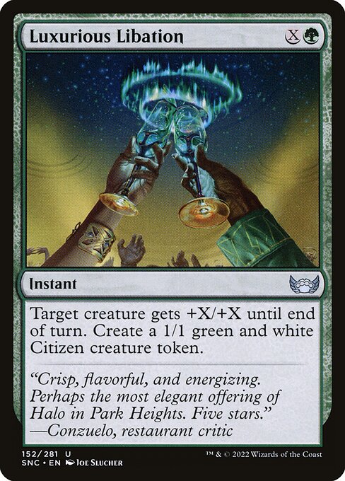 Luxurious Libation (152) (Foil) - Streets of New Capenna