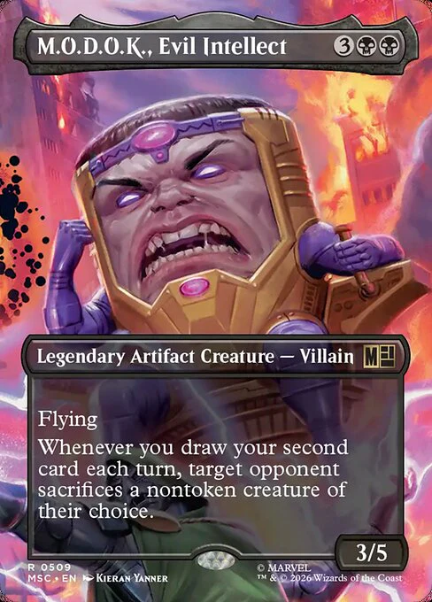 M.O.D.O.K., Evil Intellect (509) - BORDERLESS (Foil) - Marvel Super Heroes Commander