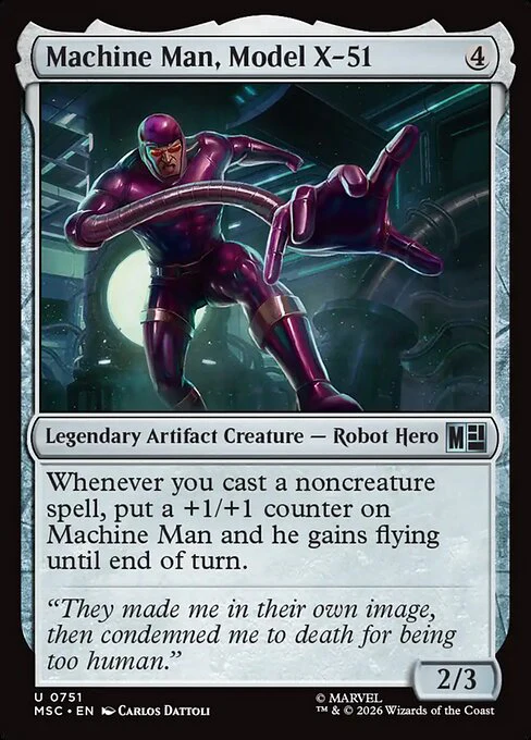Machine Man, Model X-51 (751) (Foil) - Marvel Super Heroes Commander