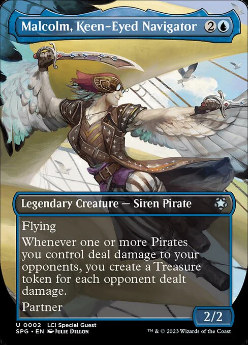 Malcolm, Keen-Eyed Navigator (2) - BORDERLESS - FULL ART (Foil) - Special Guests
