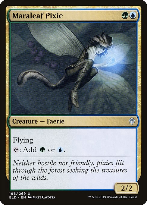 Maraleaf Pixie (196) (Foil) - Throne of Eldraine