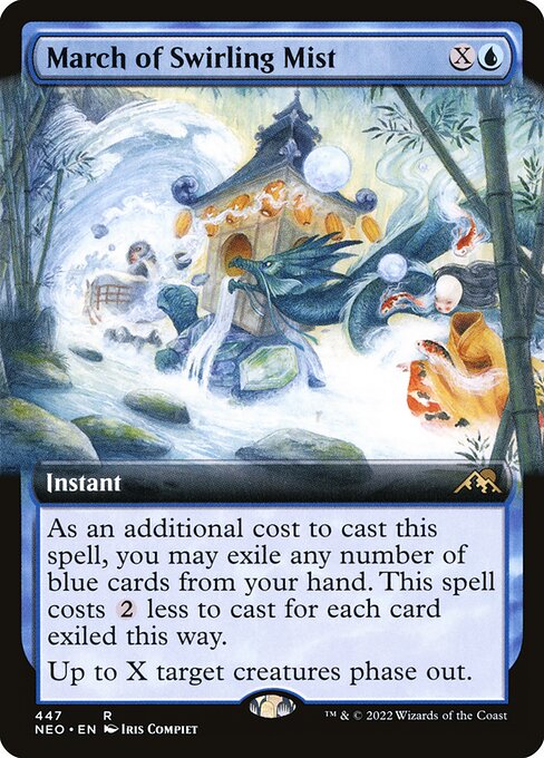 March of Swirling Mist (447) - EXTENDED ART - Kamigawa: Neon Dynasty