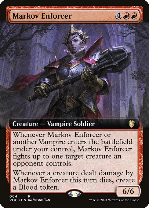 Markov Enforcer (64) - EXTENDED ART - Crimson Vow Commander