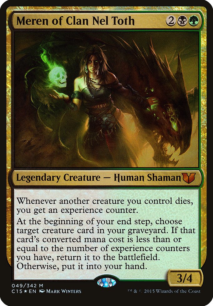 Meren of Clan Nel Toth (49) - OVERSIZE (Foil) - Commander 2015 Oversized