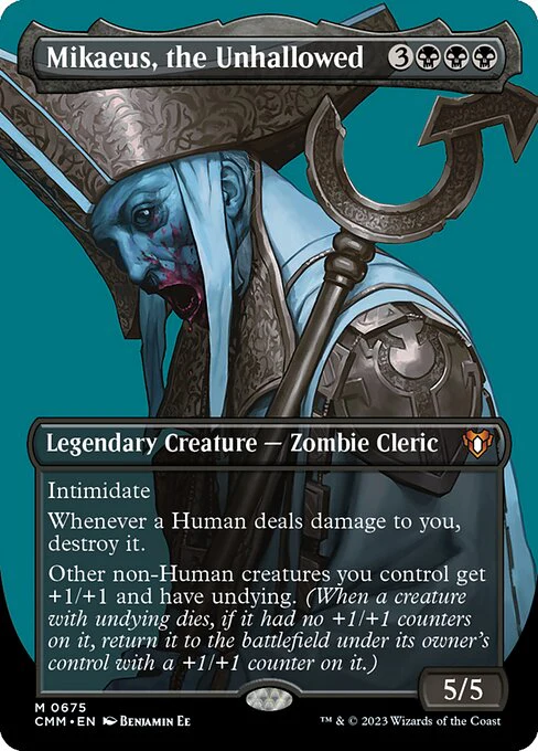 Mikaeus, the Unhallowed (675) - BORDERLESS - FULL ART - Commander Masters