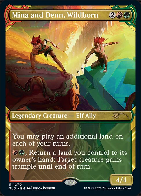 Mina and Denn, Wildborn (1270) - SHOWCASE - FULL ART (Foil) - Secret Lair Drop