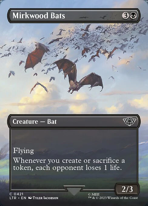 Mirkwood Bats (421) - BORDERLESS - FULL ART (Foil) - The Lord of the Rings: Tales of Middle-earth