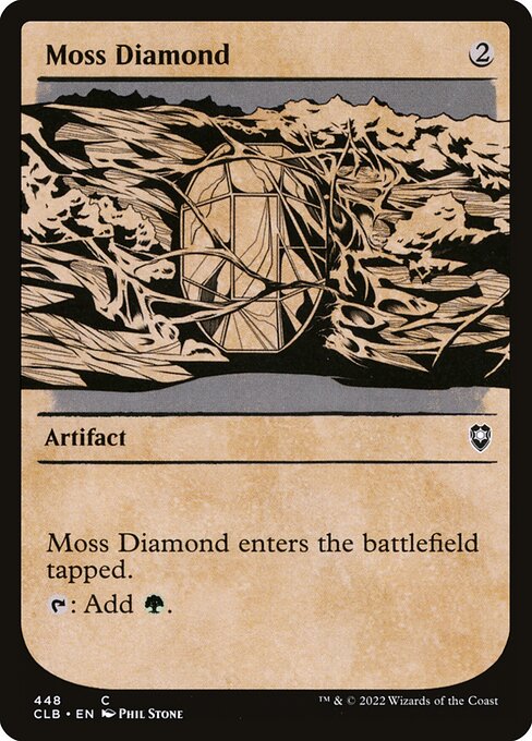 Moss Diamond (448) - SHOWCASE (Foil) - Commander Legends: Battle for Baldur's Gate