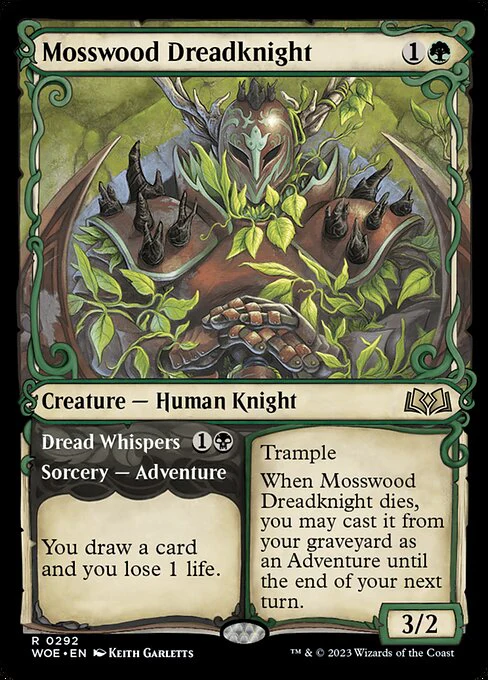 Mosswood Dreadknight // Dread Whispers (292) - SHOWCASE - Wilds of Eldraine