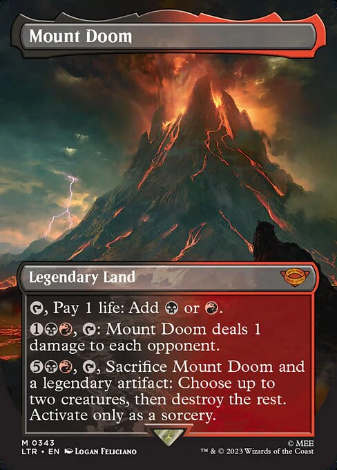 Mount Doom (343) - BORDERLESS - FULL ART - The Lord of the Rings: Tales of Middle-earth