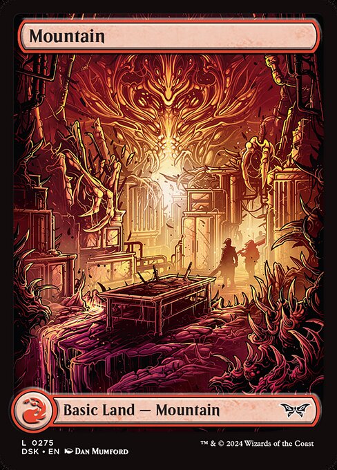 Mountain (275) - FULL ART (Foil) - Duskmourn: House of Horror