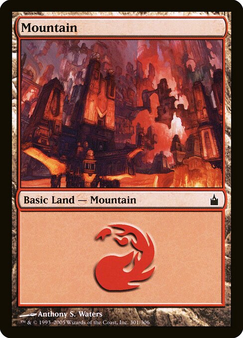 Mountain (301) (Foil) - Ravnica: City of Guilds