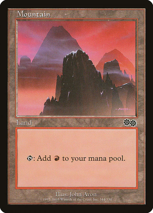Mountain (344) - Urza's Saga