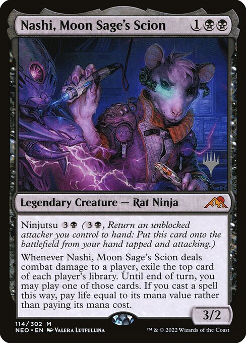 Nashi, Moon Sage's Scion (114p) - Kamigawa: Neon Dynasty Promos