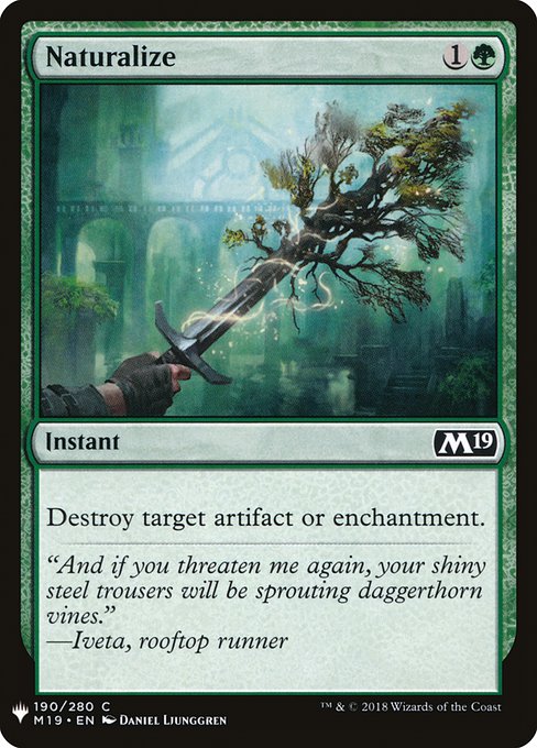 Naturalize (M19-190) - The List