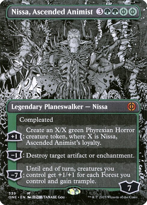Nissa, Ascended Animist (339) - BORDERLESS - Phyrexia: All Will Be One