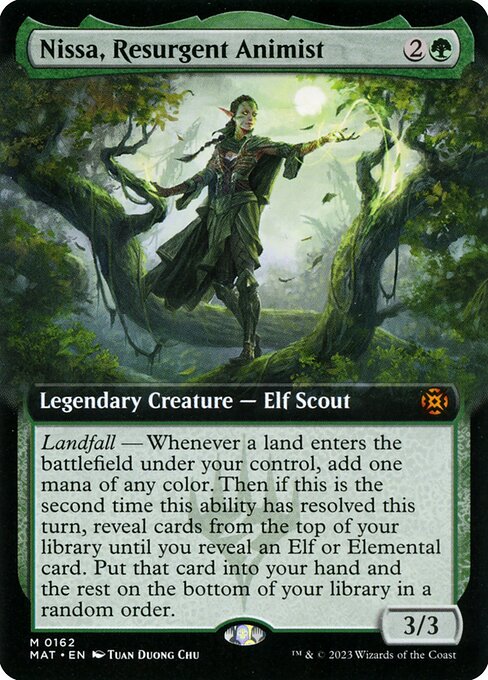 Nissa, Resurgent Animist (162) - EXTENDED ART (Foil) - March of the Machine: The Aftermath