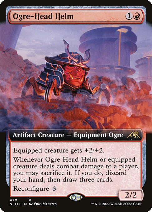 Ogre-Head Helm (470) - EXTENDED ART - Kamigawa: Neon Dynasty