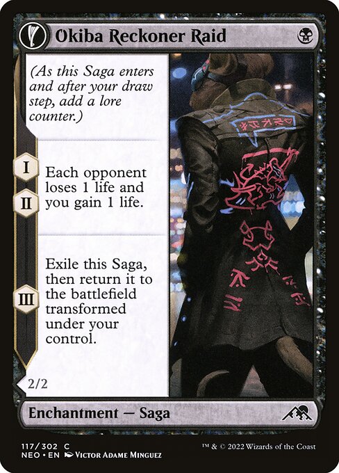 Okiba Reckoner Raid // Nezumi Road Captain (117) (Foil) - Kamigawa: Neon Dynasty
