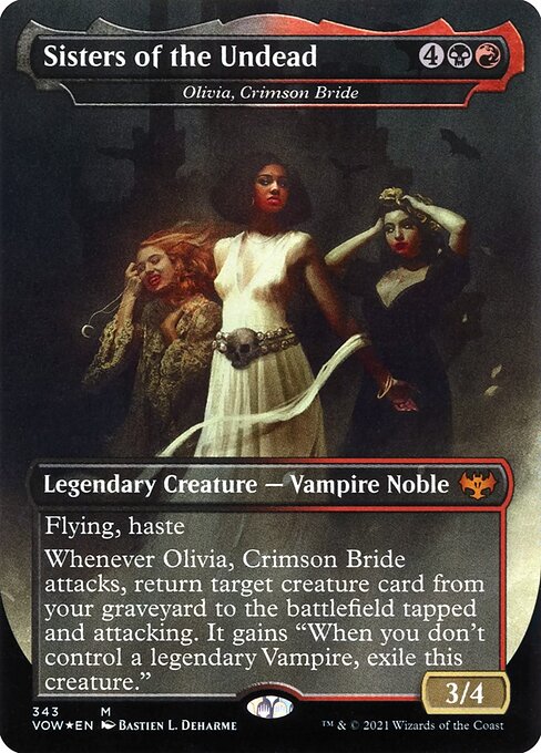 Olivia, Crimson Bride (343) - BORDERLESS - FULL ART - Innistrad: Crimson Vow