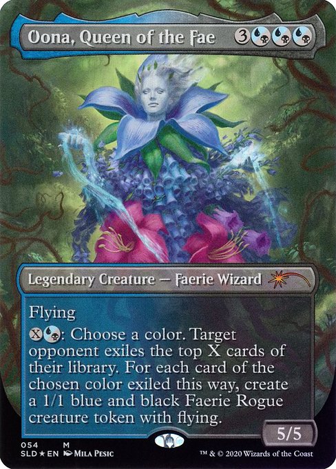 Oona, Queen of the Fae (54) - BORDERLESS - FULL ART (Foil) - Secret Lair Drop
