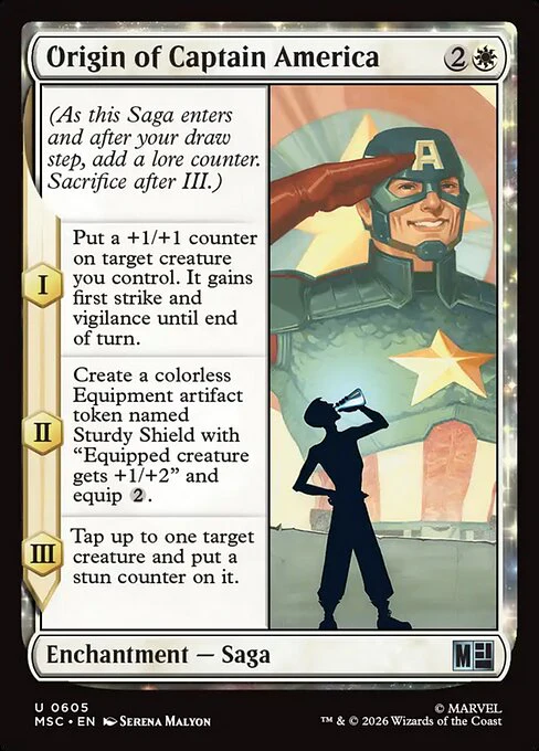 Origin of Captain America (605) (Foil) - Marvel Super Heroes Commander