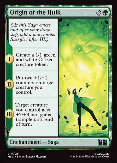 Origin of the Hulk (728) (Foil) - Marvel Super Heroes Commander