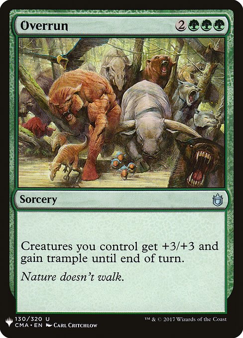 Overrun (CMA-130) - The List