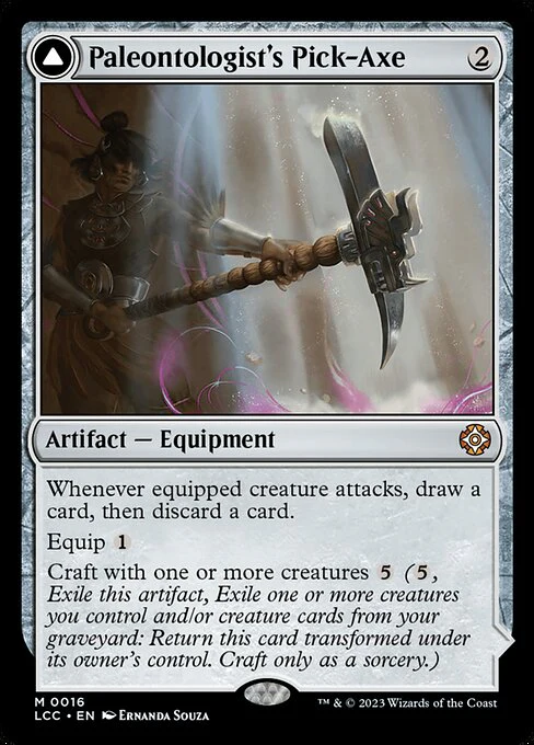 Paleontologist's Pick-Axe // Dinosaur Headdress (16) - The Lost Caverns of Ixalan Commander