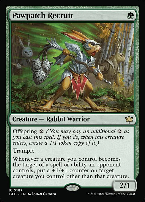 Pawpatch Recruit (187) (Foil) - Bloomburrow
