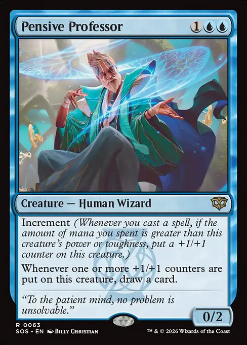 Pensive Professor (63) (Foil) - Secrets of Strixhaven
