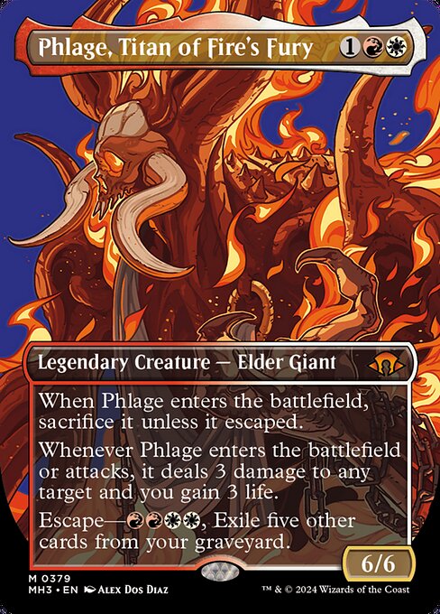 Phlage, Titan of Fire's Fury (379) - BORDERLESS - FULL ART - Modern Horizons 3