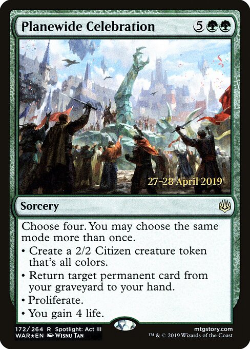 Planewide Celebration (172s) (Foil) - War of the Spark Promos